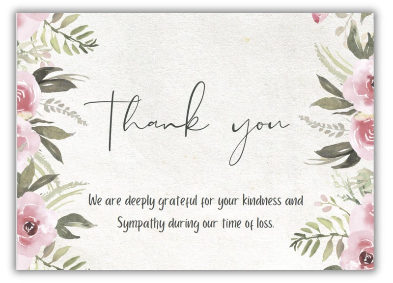 Elcer 20 Celebration of life Funeral 20 Celebration of life Funeral thank you cards with envelopes acknowledgment memorial Sympathy Thank you Cards20 Celebration of life Funeral thank you cards with - Image 1